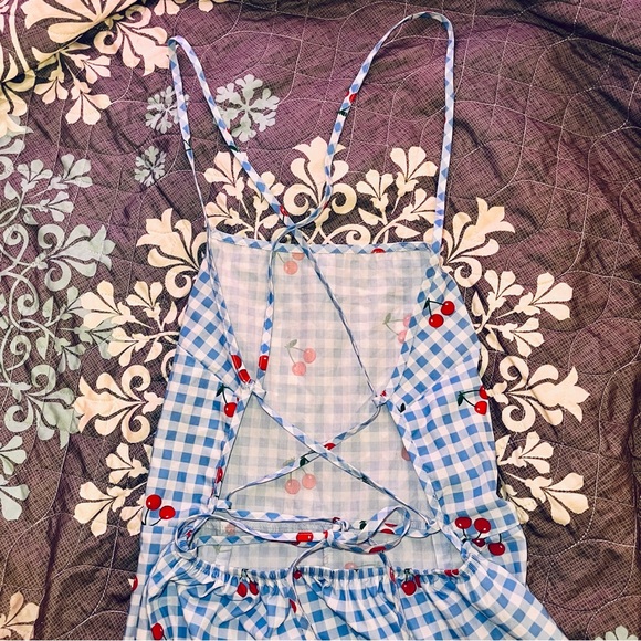 NWOT SHEIN Cherries Backless Romper - Picture 3 of 5